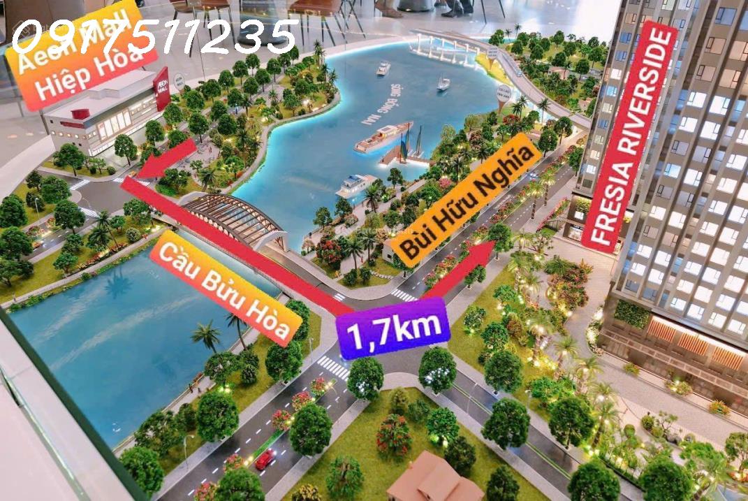 Cần bán căn hộ fresia Riverside P.Tân Vạn Biên Hòa căn 2PN giá 1.56 tỷ Hotline 0917511235 - Ảnh 3