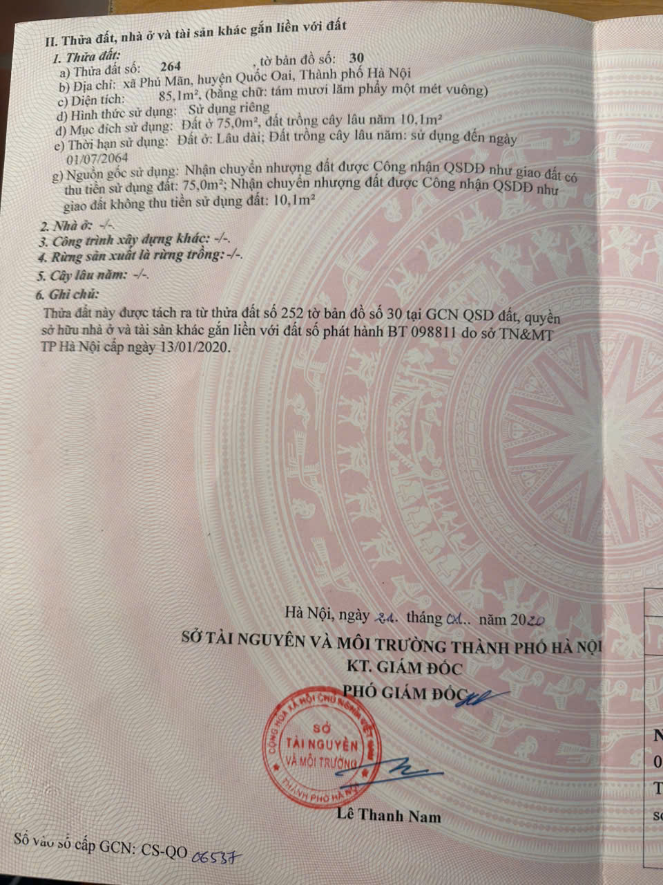 Bán lô đất 88m2 trục chính kinh doanh, Phú Mãn, Quốc Oai, Hà Nội - Ảnh chính