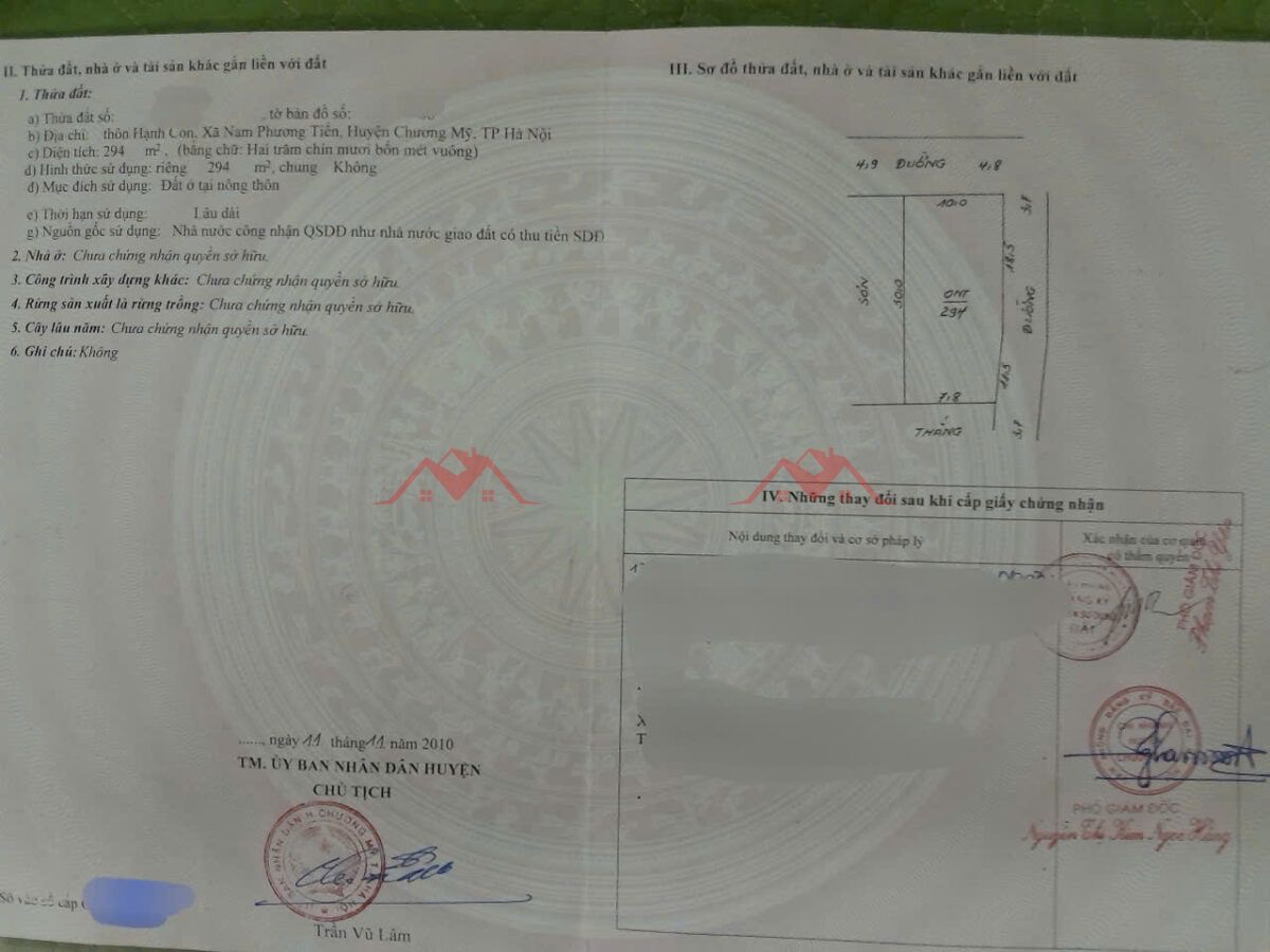 CHÍNH CHỦ BÁN LÔ ĐẤT 294M TẠI NAM PHƯƠNG TIẾN-CHƯƠNG MỸ-HÀ NỘI - Ảnh 4