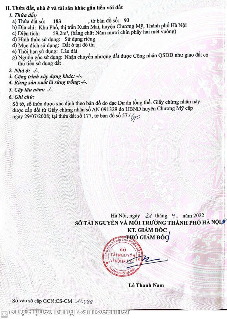 CHÍNH CHỦ BÁN LÔ ĐẤT 59,2M TẠI TT XUÂN MAI-CHƯƠNG MỸ-HÀ NỘI - Ảnh 2