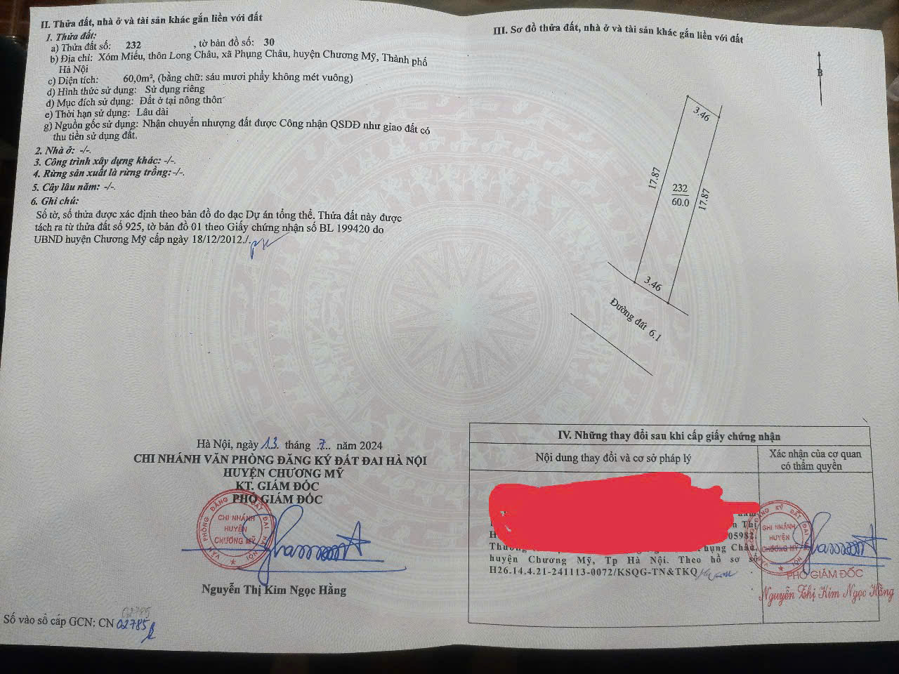 CHÍNH CHỦ BÁN LÔ ĐẤT 60M TẠI PHỤNG CHÂU-CHƯƠNG MỸ-HÀ NỘI - Ảnh 4