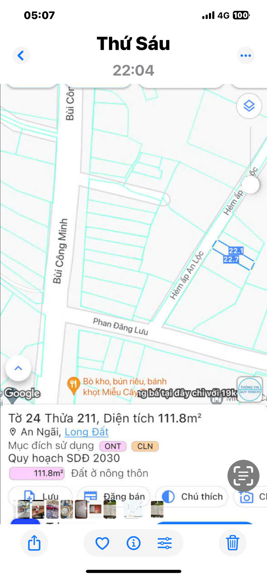 Bán đất mặt tiền đường nhựa Phan đăng lưu cách đường nhựa Bùi công minh 50 m - Ảnh 3