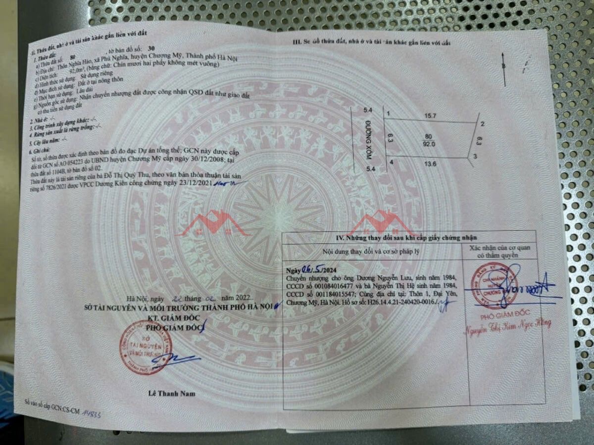 CHÍNH CHỦ BÁN LÔ ĐẤT 92M TẠI PHÚ NGHĨA-CHƯƠNG MỸ-HÀ NỘI - Ảnh 4