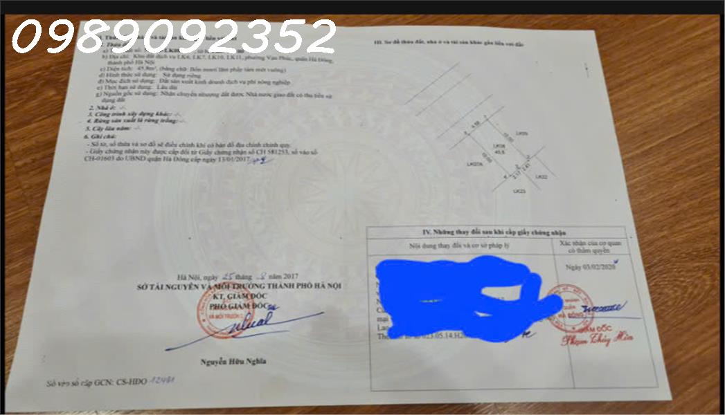 Chính chủ bán lô đất Vạn Phúc mặt tiền 4,58m vỉ hè 2m vị trí đắc địa kinh doanh đa nghành - Ảnh chính