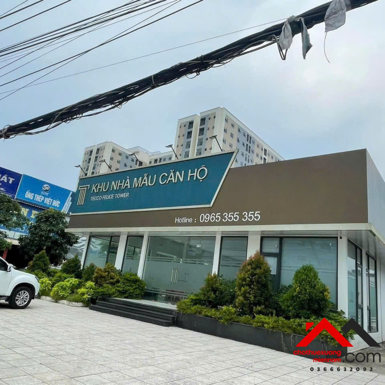Cho thuê mặt bằng 2 mặt tiền DT747B Tân Uyên Bình Dương, 1200m², giá tốt. Liên hệ: - Ảnh chính