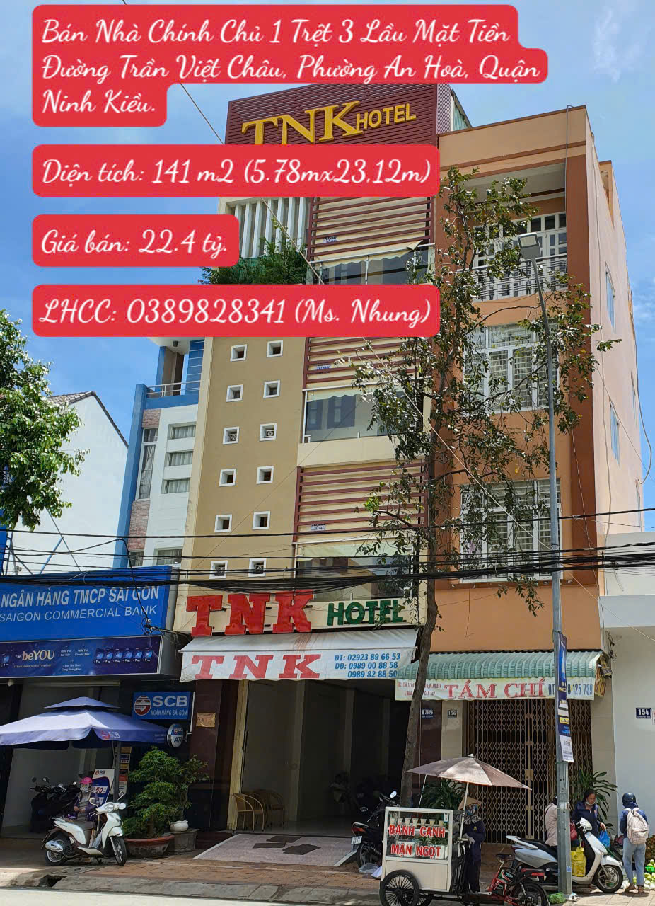 Bán Nhà Chính Chủ 1 Trệt 3 Lầu Mặt Tiền Đường Trần Việt Châu, Phường An Hoà, Quận Ninh Kiều. - Ảnh chính