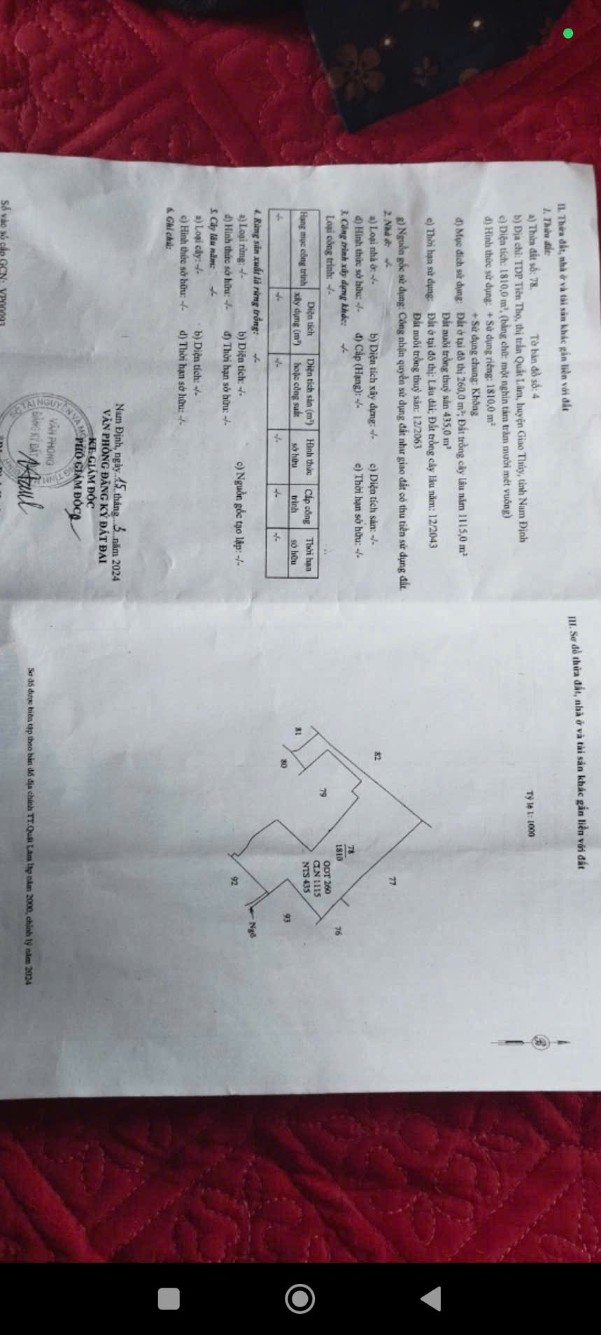 Chính chủ cần bán Nhanh Lô Đất Tại TDP Tiên Thọ - Quất Lâm – Giao Thuỷ - Nam Định - Ảnh 1