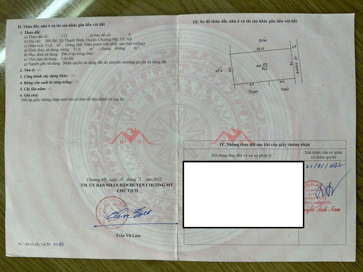 CHÍNH CHỦ BÁN LÔ ĐẤT 51,6M TẠI THANH BÌNH-CHƯƠNG MỸ-HÀ NỘI - Ảnh 3