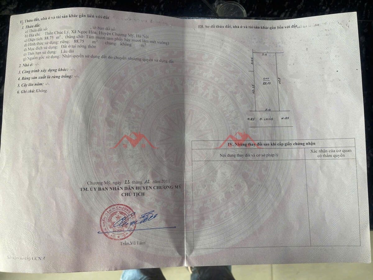 CHÍNH CHỦ BÁN LÔ ĐẤT 88,75M TẠI NGỌC HÒA-TT CHÚC SƠN-CHƯƠNG MỸ-HÀ NỘI - Ảnh 3