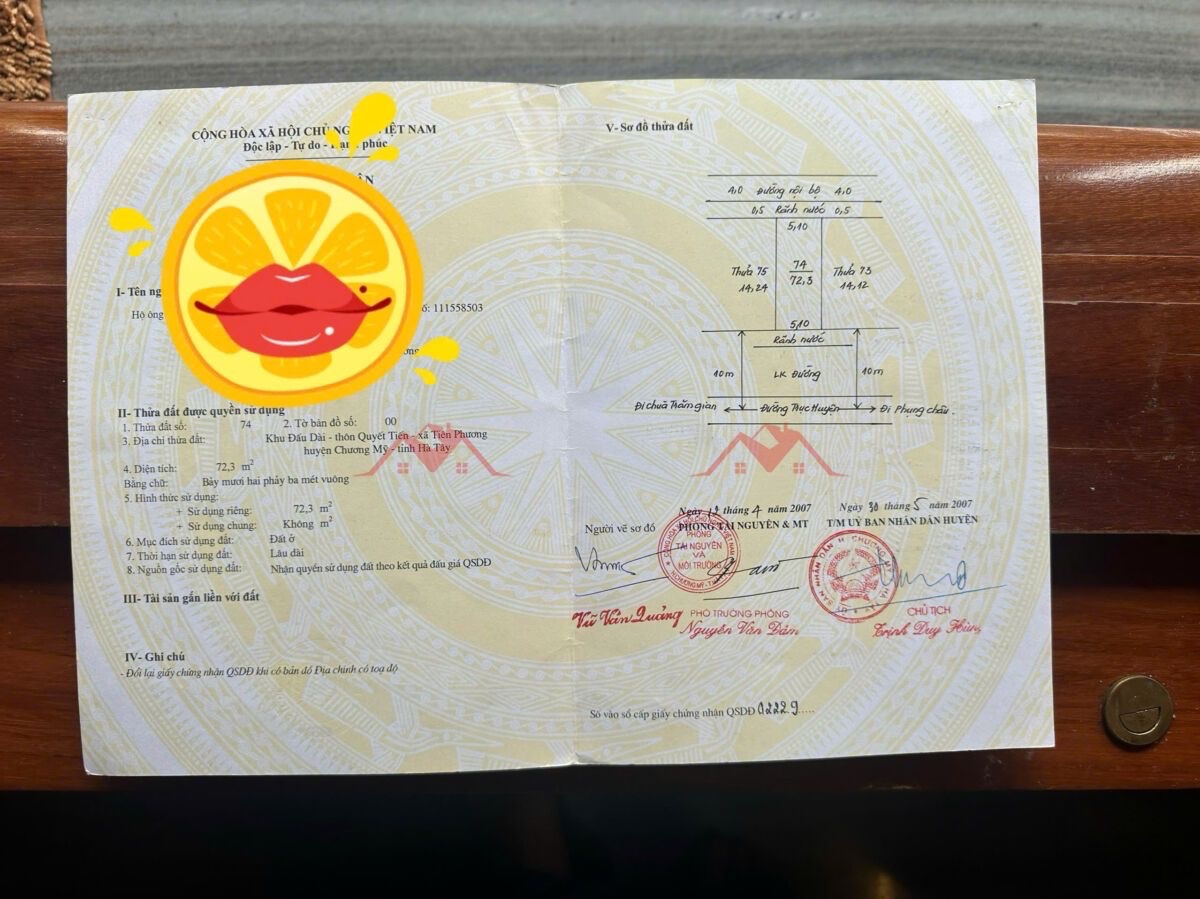 CHÍNH CHỦ BÁN LÔ ĐẤT 72.3M TẠI TIÊN PHƯƠNG-CHƯƠNG MỸ-HÀ NỘI - Ảnh 3