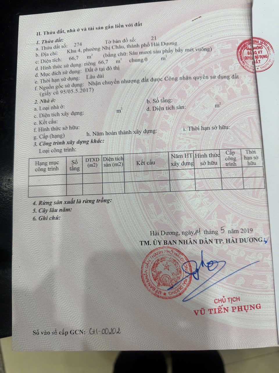 Bán đất ngõ phố Lý Quốc Bảo, phường Nhị Châu, TP HD, 66.7m2, hướng bắc, chỉ 1.5 tỷ - Ảnh 4