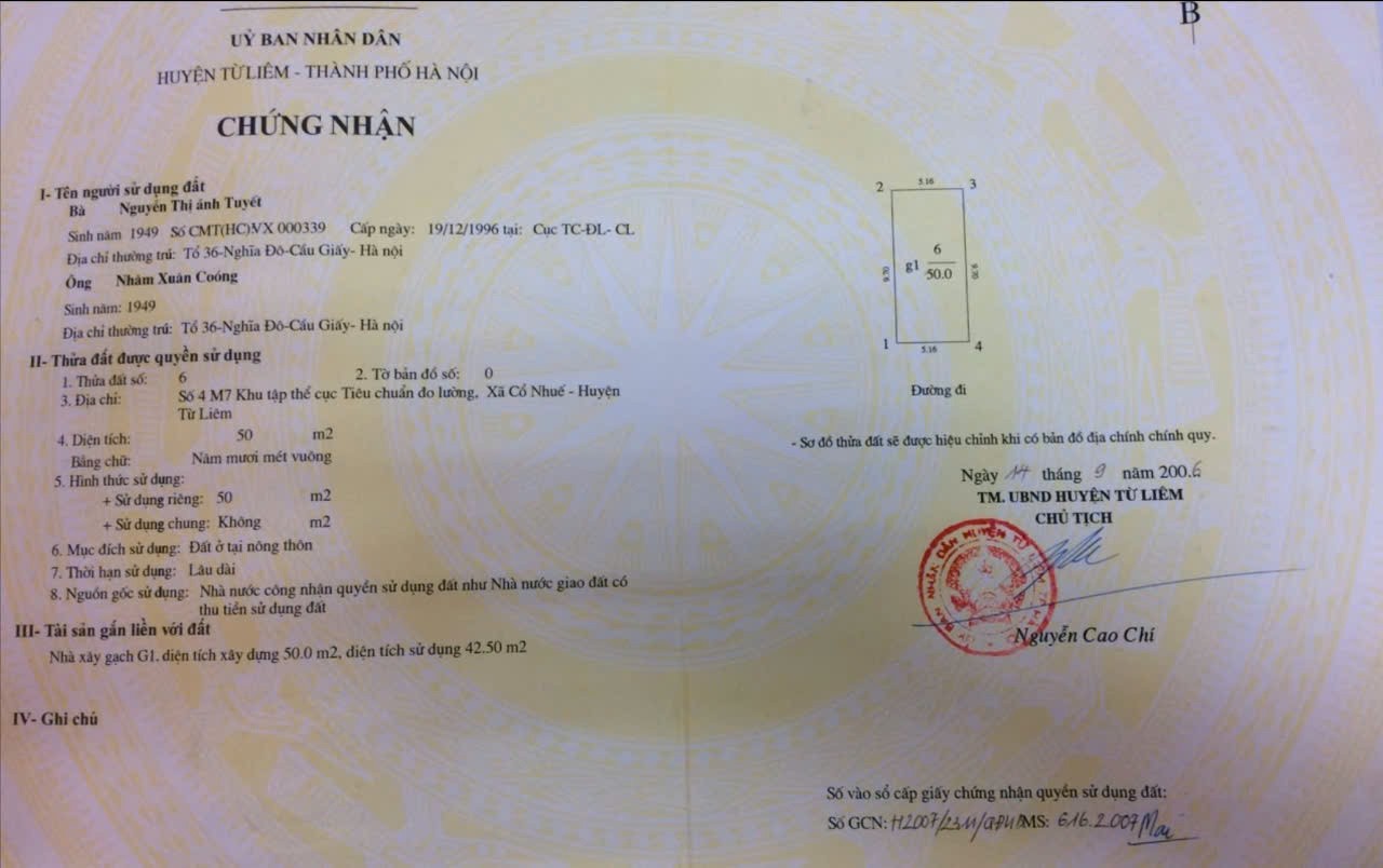NHÀ VỊ TRÍ ĐẸP- GIÁ TỐT chính chủ cần bán nhanh căn nhà tại quận Bắc Từ Liêm, TP Hà Nội - Ảnh chính