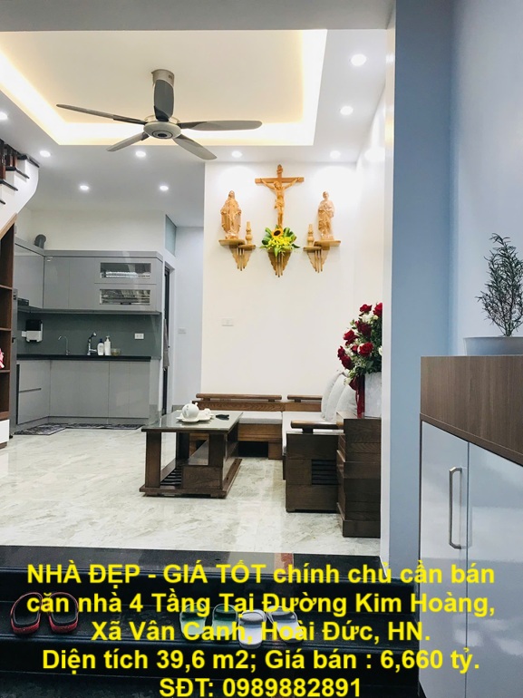 NHÀ ĐẸP - GIÁ TỐT chính chủ cần bán căn nhà 4 Tầng Tại Đường Kim Hoàng, Xã Vân Canh, Hoài Đức, HN. - Ảnh chính