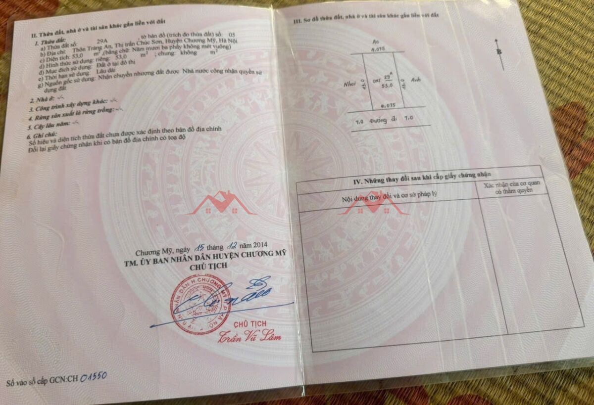 CHÍNH CHỦ BÁN LÔ ĐẤT 53M TẠI TT CHÚC SƠN-PHƯỜNG CHƯƠNG MỸ-HÀ NỘI - Ảnh 4