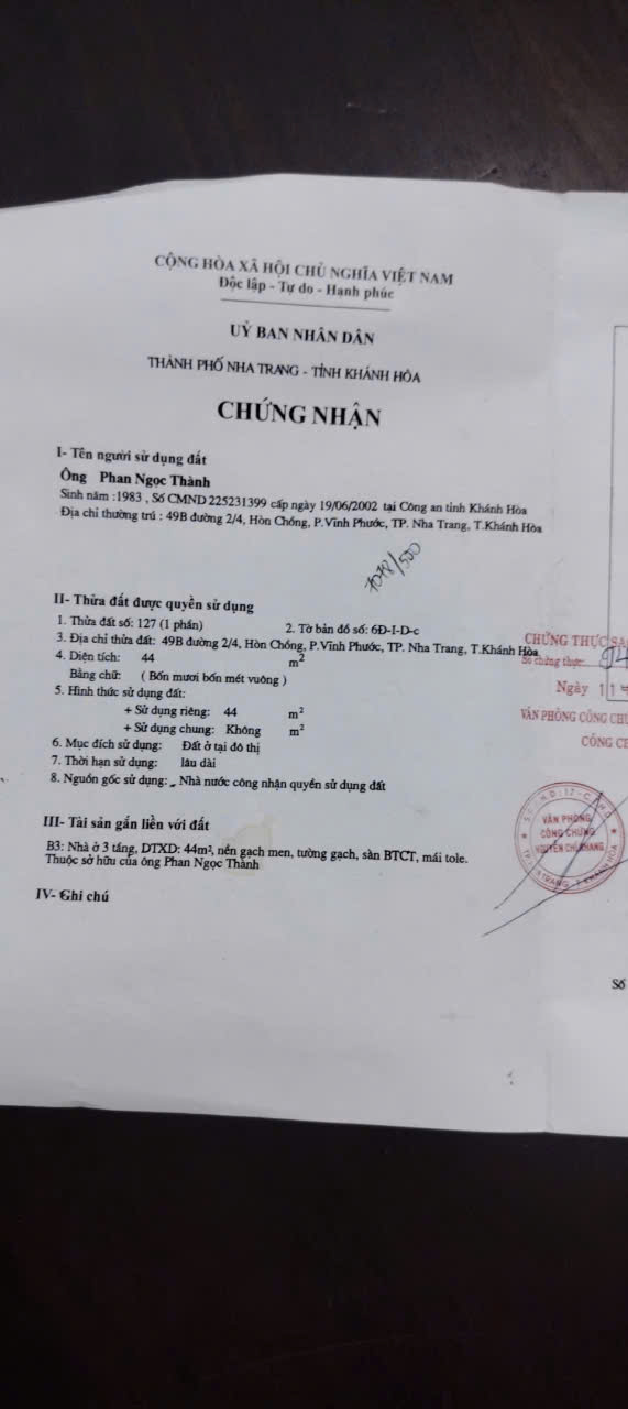 Chính Chủ Cần Bán Nhà Mặt Tiền Vị Trí Đẹp Tại Nha Trang - Khánh Hòa - Ảnh 3