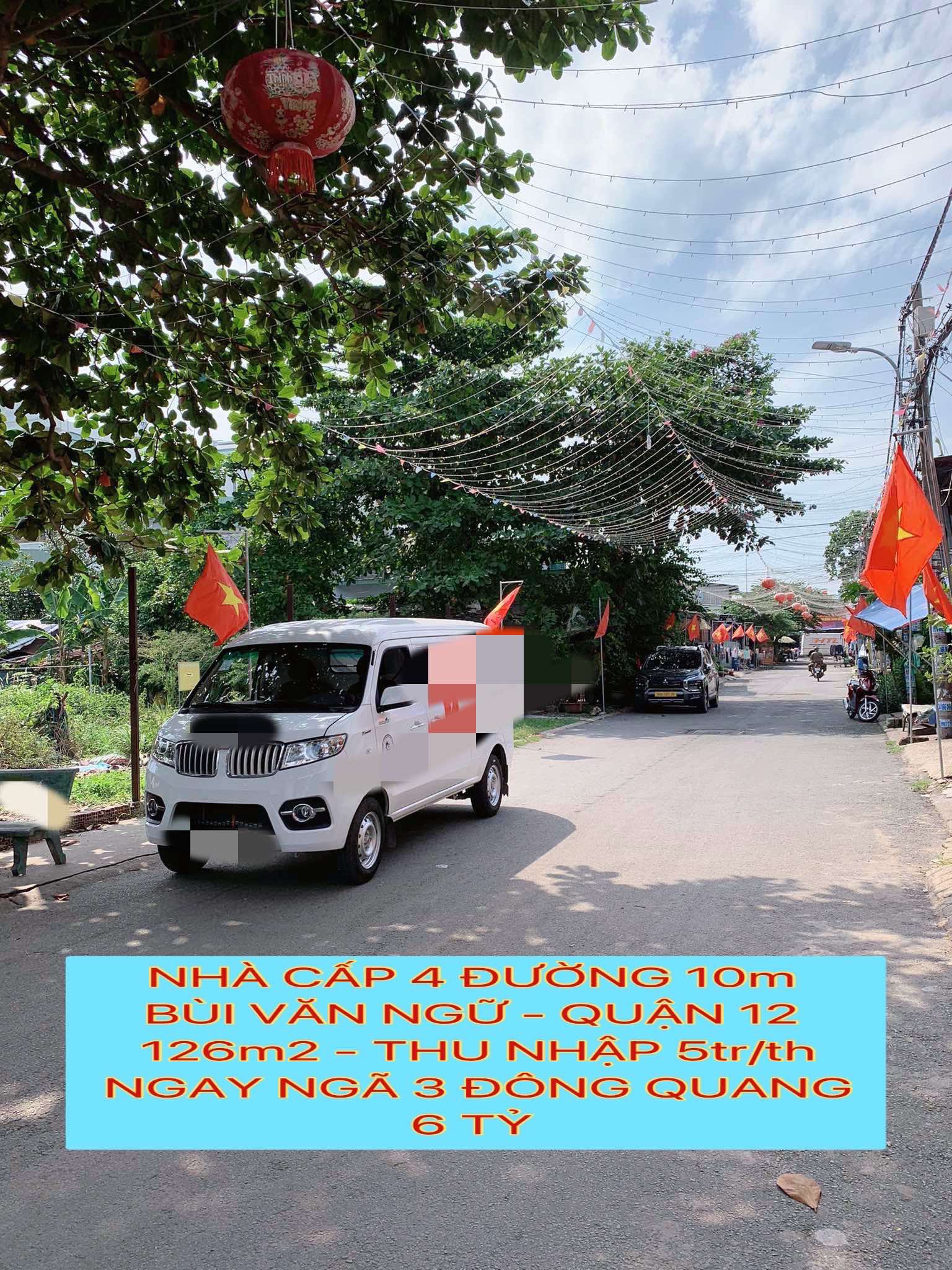 Nhà cấp4 đường 10m Bùi Văn Ngữ Q12, 126m2 ,thu nhập 5tr/th, ngay ngã 3 Đông Quang ,6 tỷ 0932030061 - Ảnh 1