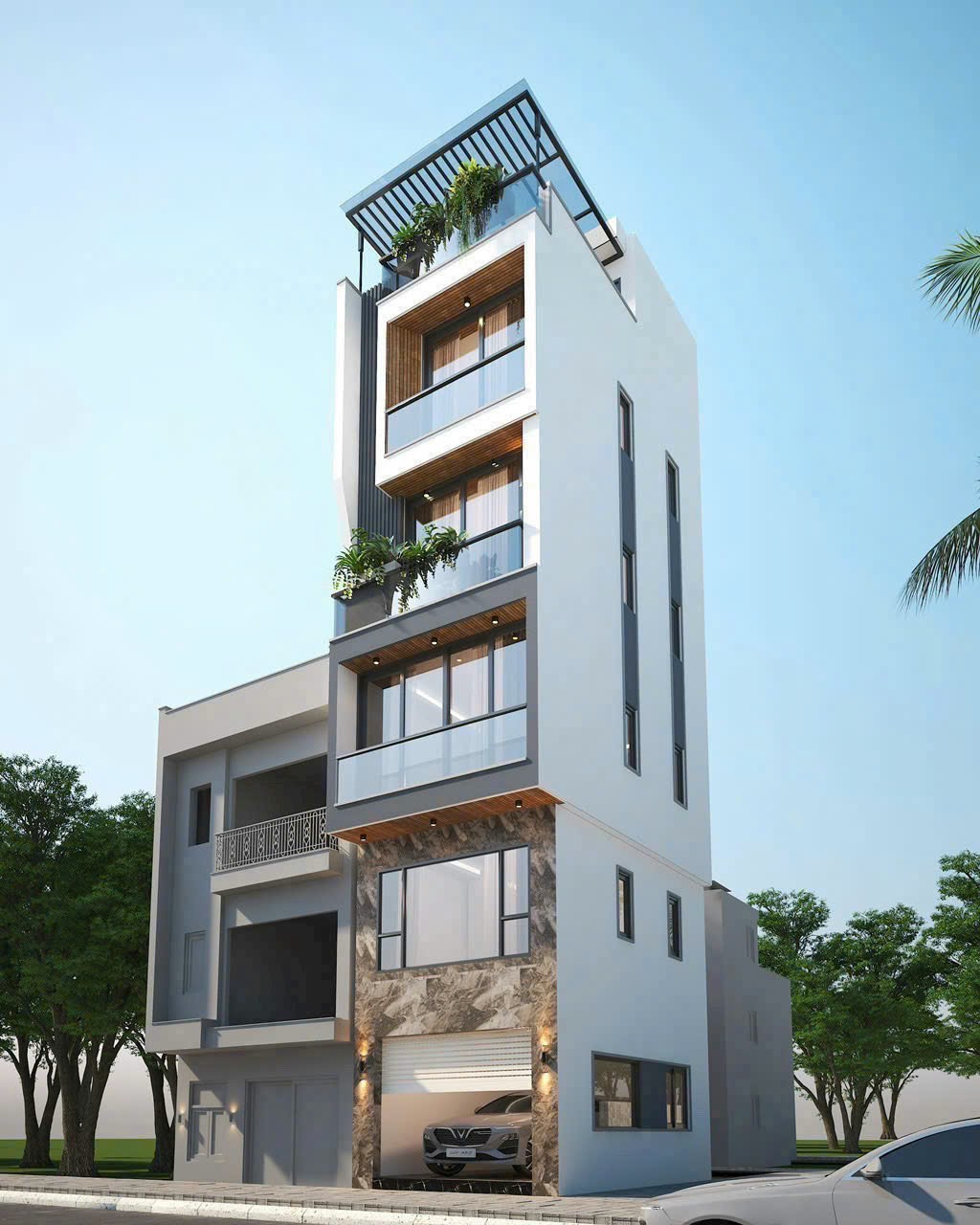 Bán nhà xây mới Song Phương, 4.5 tầng,57m2,  thang máy, Song Phương, Hoài Đức, Hà Nội - Ảnh chính