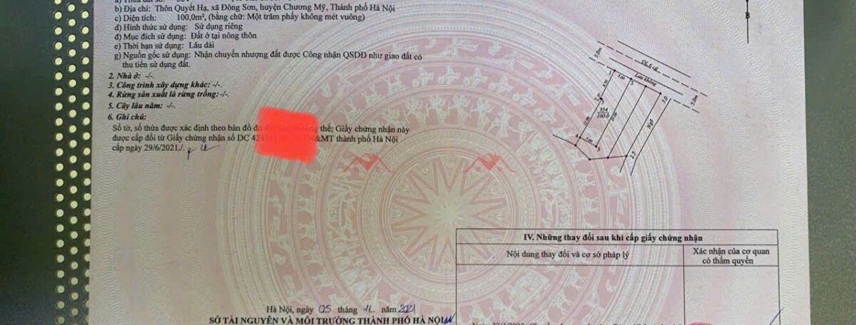 CHÍNH CHỦ BÁN LÔ ĐẤT 100M TẠI ĐÔNG SƠN-PHƯỜNG CHƯƠNG MỸ-HÀ NỘI - Ảnh 3