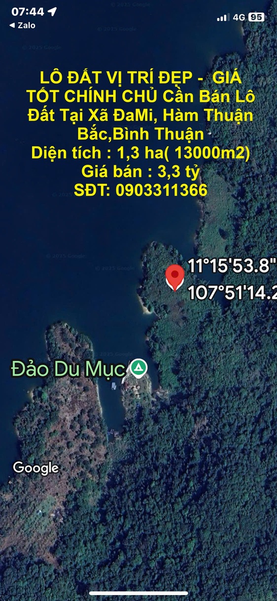 LÔ ĐẤT VỊ TRÍ ĐẸP -  GIÁ TỐT CHÍNH CHỦ Cần Bán Lô Đất Tại Xã ĐaMi, Hàm Thuận Bắc,Bình Thuận - Ảnh chính