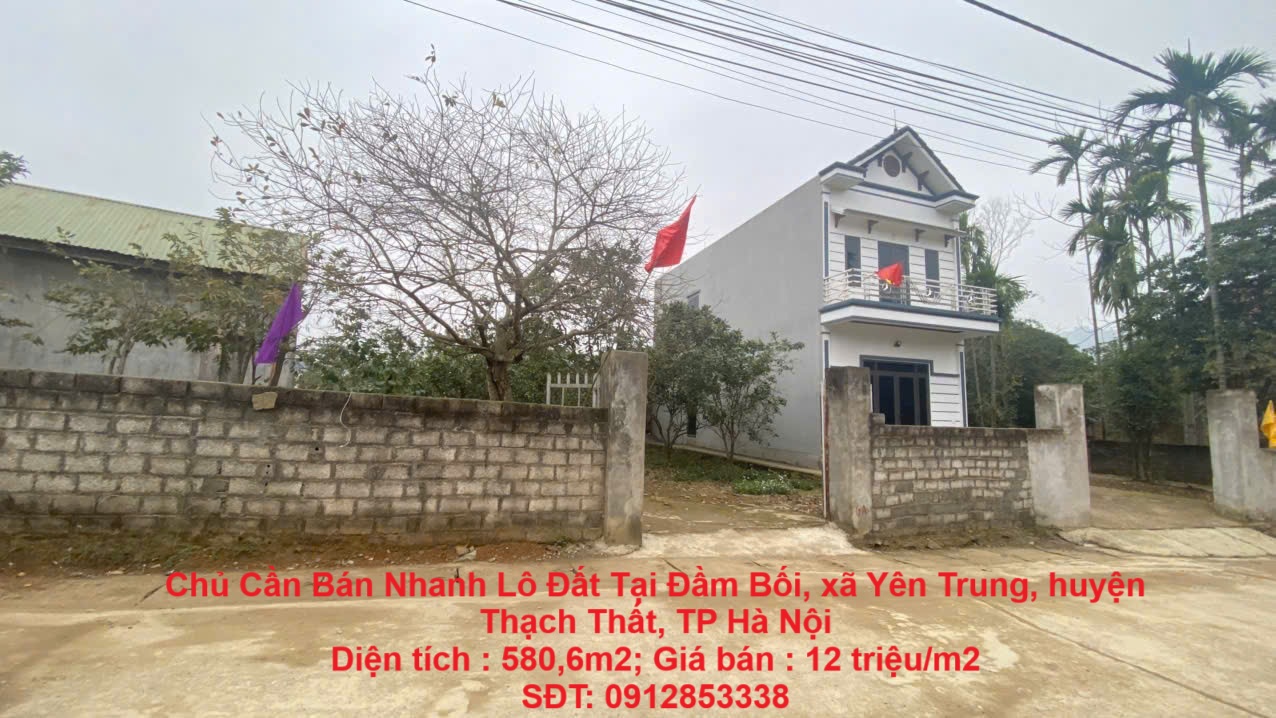 Chủ Cần Bán Nhanh Lô Đất Tại Đầm Bối, xã Yên Trung, huyện Thạch Thất, TP Hà Nội - Ảnh chính