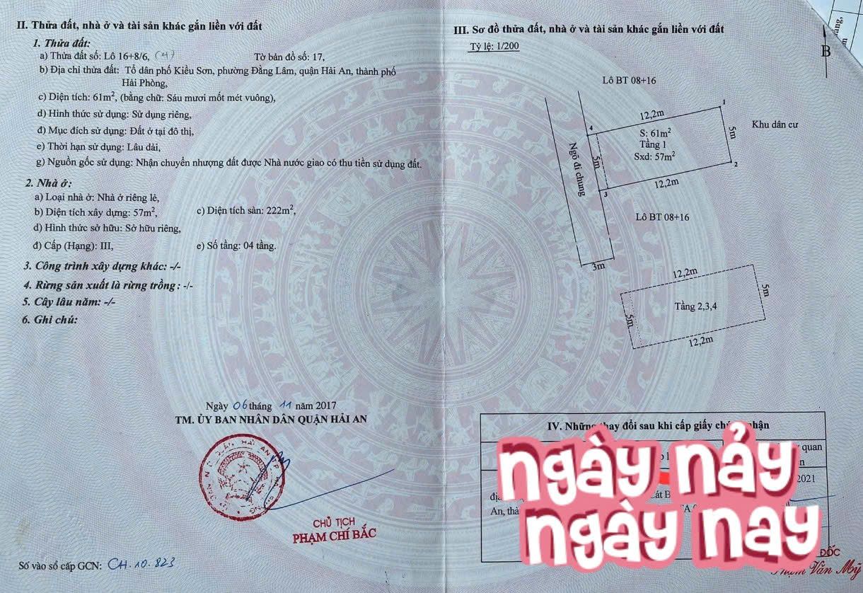Bán nhà Tô Vũ - 193 Văn Cao, 61m 4 tầng, ngõ ô.tô, giá  4.35 tỉ - Ảnh 4