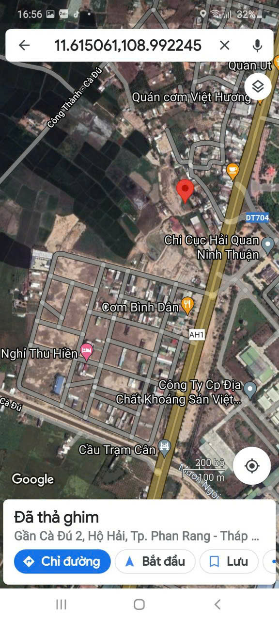 3,4 SÀO ( có 2 sào thổ cư) – Ngã 3 Cà Đú - QL1A.- NINH HẢI – NINH THUẬN 💢 Giá: 1tỷ9/sào (có thương - Ảnh chính