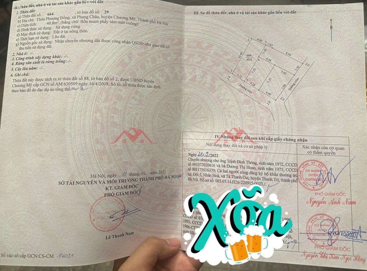 CHÍNH CHỦ BÁN LÔ ĐẤT 40,8M TẠI PHỤNG CHÂU-CHƯƠNG MỸ-HÀ NỘI - Ảnh 3