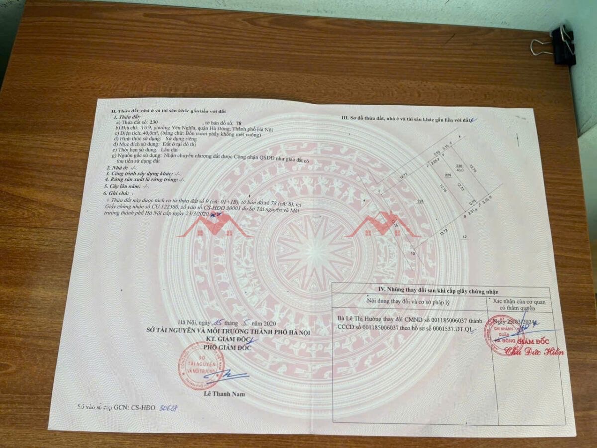 CHÍNH CHỦ BÁN LÔ ĐẤT 40M TẠI YÊN NGHĨA-HÀ ĐÔNG-HÀ NỘI - Ảnh 4