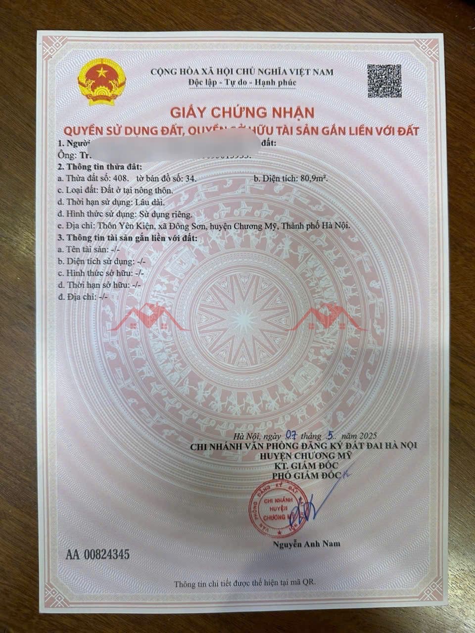 CHÍNH CHỦ BÁN LOO ĐẤT 80,9M TẠI ĐÔNG SƠN-CHƯƠNG MỸ-HÀ NỘI - Ảnh 3