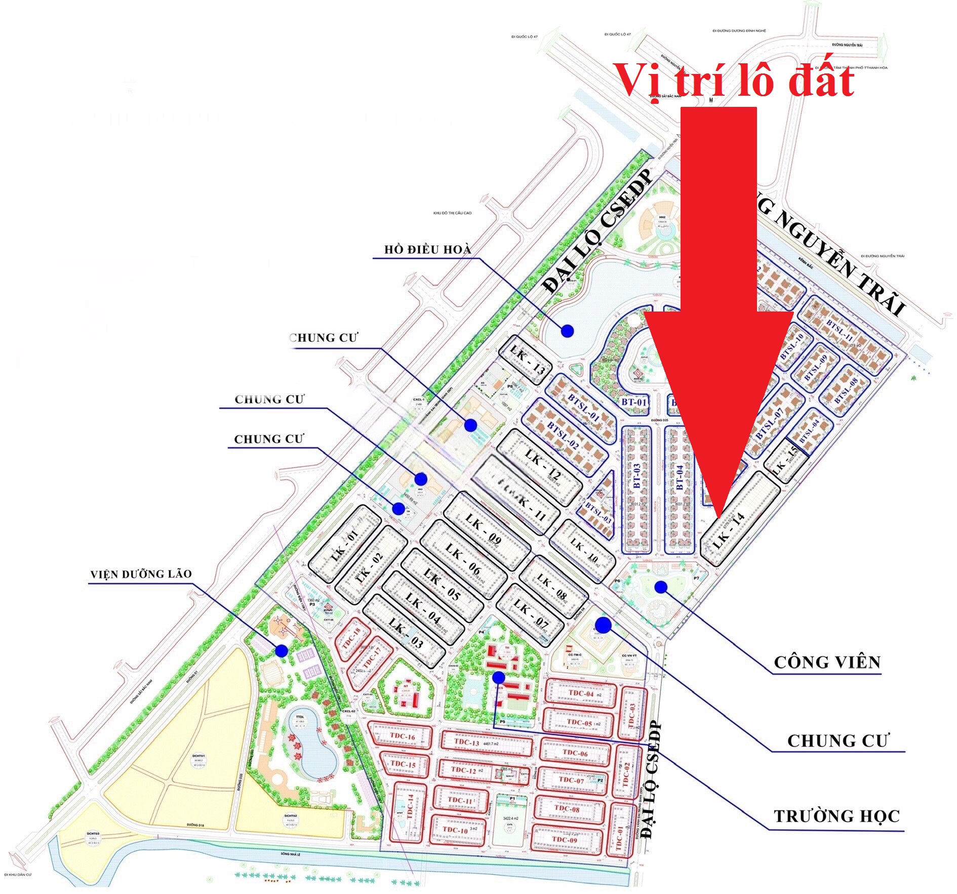 Bán đất LK12 KĐT Núi Long hướng Tây Bắc – Gần biệt thự & TTTM, giá cực rẻ - Ảnh chính