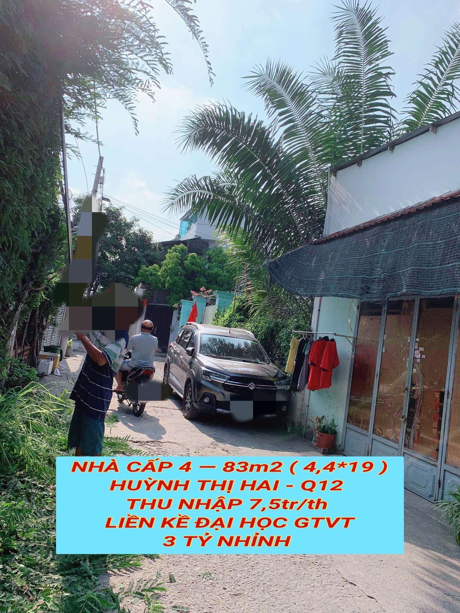 Nhà cấp 4 , 83m2 Huỳnh Thị Hai Q12, thu nhập 7,5tr/th ,liền kề Đại Học GTVT, 3 tỷ nhỉnh 0932030061 - Ảnh 2