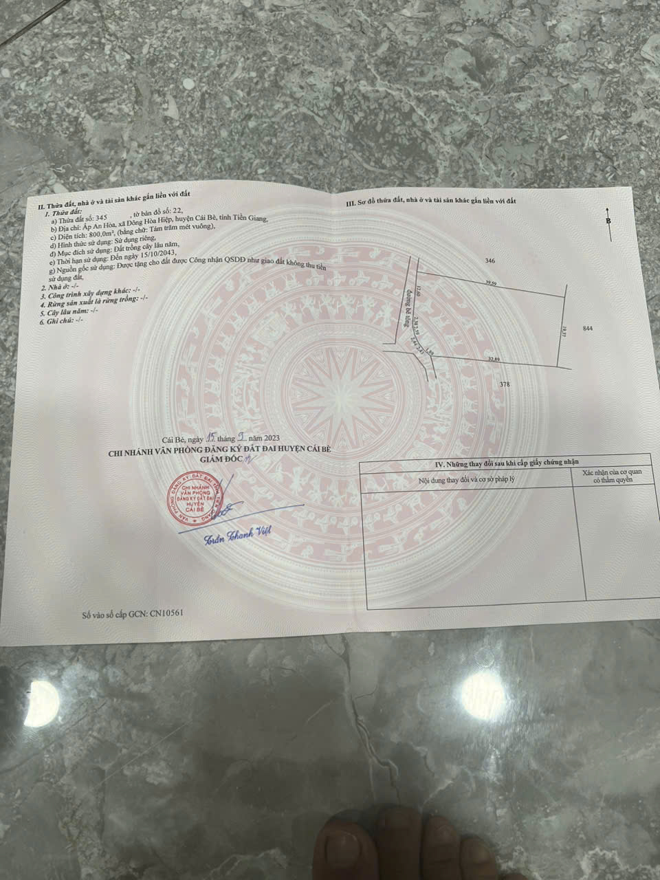 Bán lô đất đẹp ngay trung tâm Xã Đông Hòa Hiệp, Cái Bè, Tiền Giang - Ảnh 3