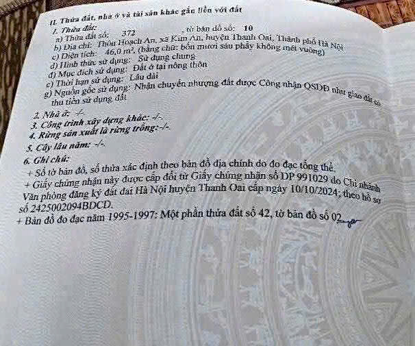 CHÍNH CHỦ CẦN BÁN MẢNH ĐẤT TẠI KIM AN- THANH OAI - Ảnh 4