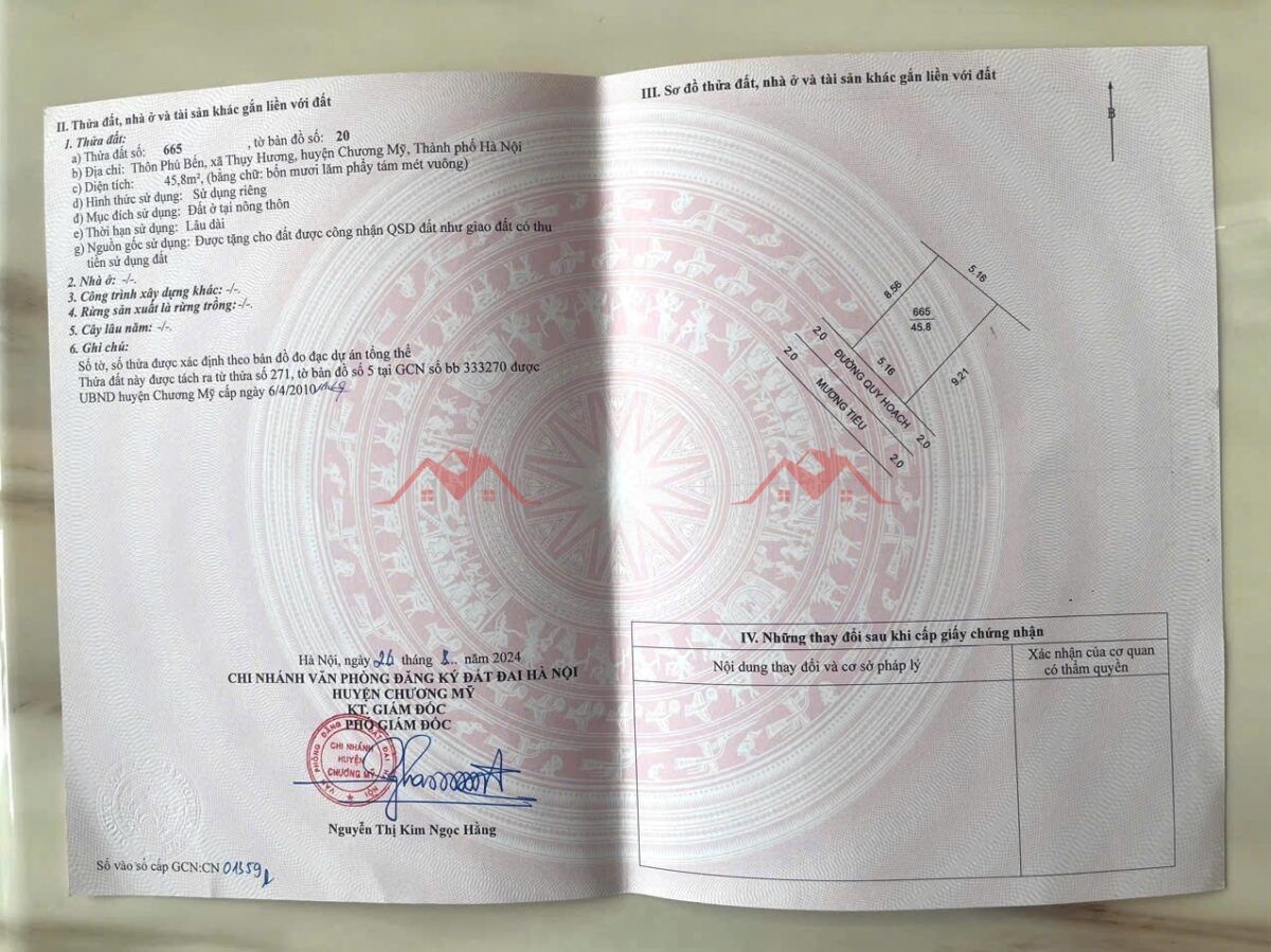 CHÍNH CHỦ BÁN 2 LÔ ĐẤT 45,8M VÀ 45,7M TẠI THỤY HƯƠNG-CHƯƠNG MỸ-HÀ NỘI - Ảnh 3