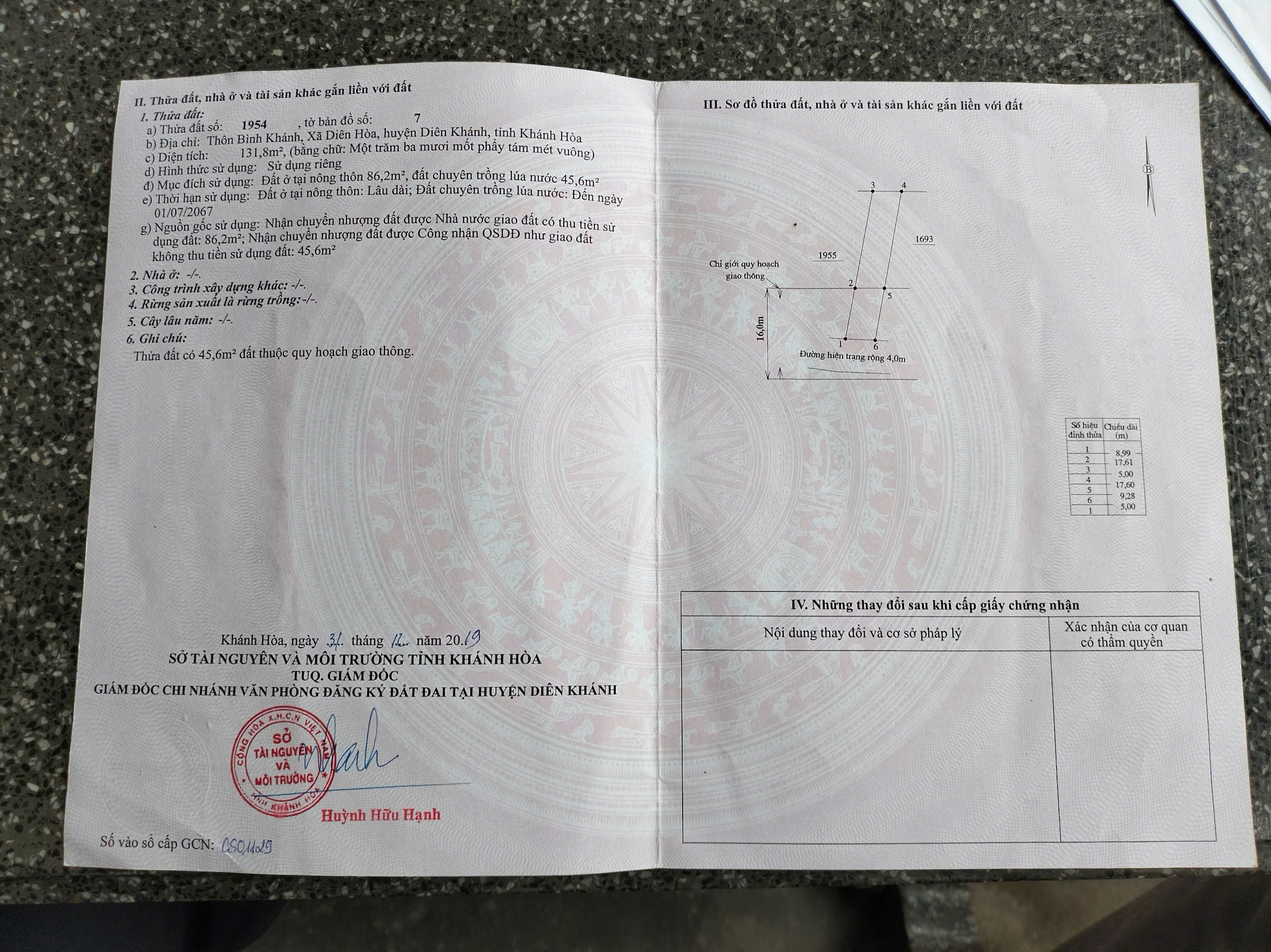 Diên Hoà đường nhựa làm nhà vườn cực đẹp<br>Diện tích: 131,8mGiá: 960tr( tl chính chủ) lh e - Ảnh chính