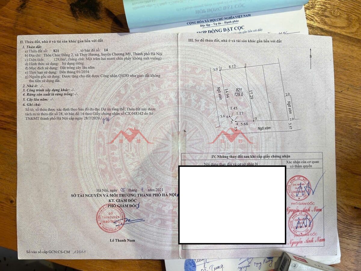 CHÍNH CHỦ BÁN LÔ ĐẤT 129M TẠI THỤY HƯƠNG-CHƯƠNG MỸ-HÀ NỘI - Ảnh 1