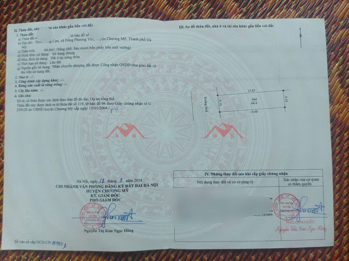 CHÍNH CHỦ BÁN LÔ ĐẤT 64,4M TẠI ĐÔNG PHƯƠNG YÊN-CHƯƠNG MỸ-HÀ NỘI - Ảnh 4
