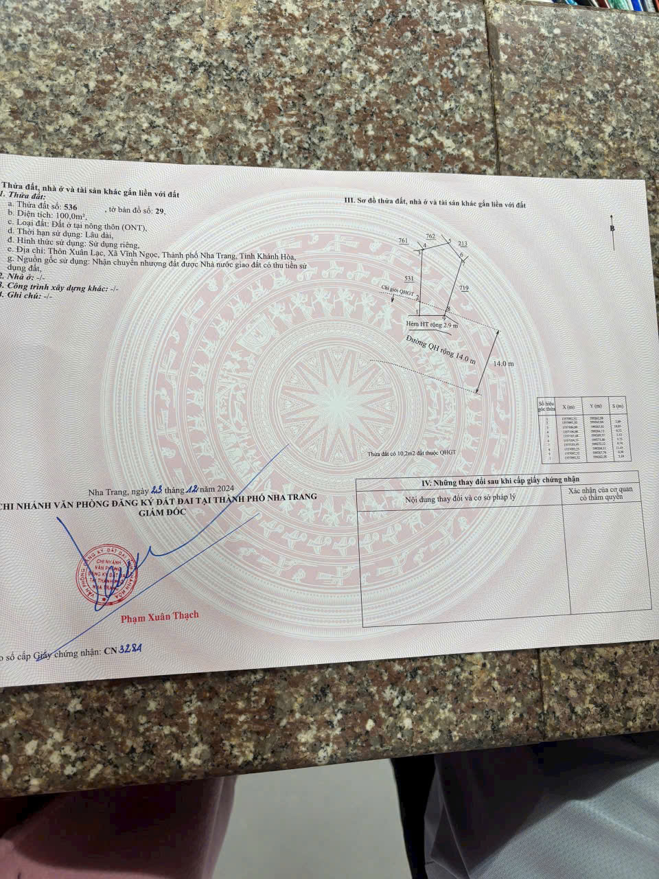 Bán đất tại Vĩnh Ngọc, Nha Trang (gần nhà hàng Đồng Xanh) - Đất đẹp nở hậu, cách đường xuân lạc 100m - Ảnh 1