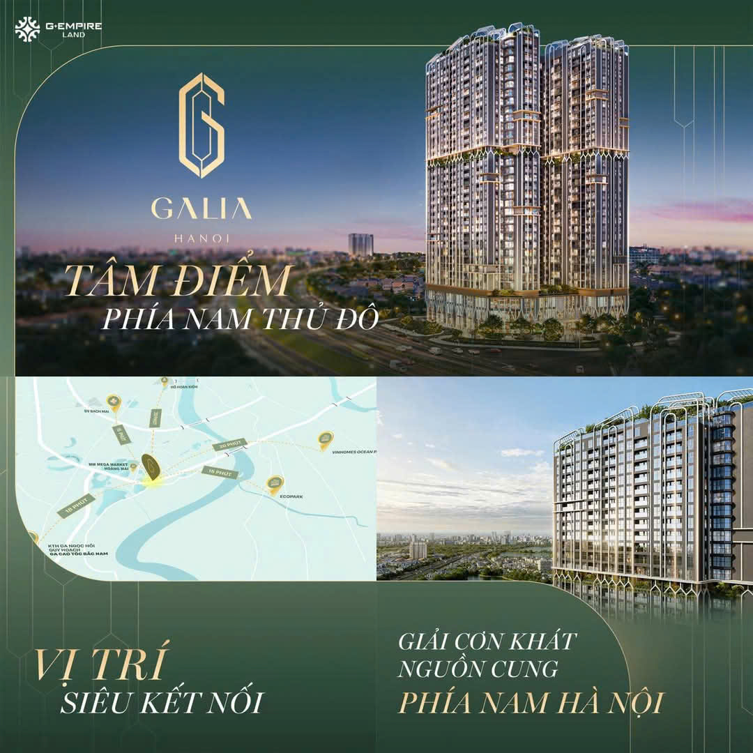 Nhận booking căn hộ dự án GALIA Hà Nội Yên Sở Hoàng Mai - Ảnh 1