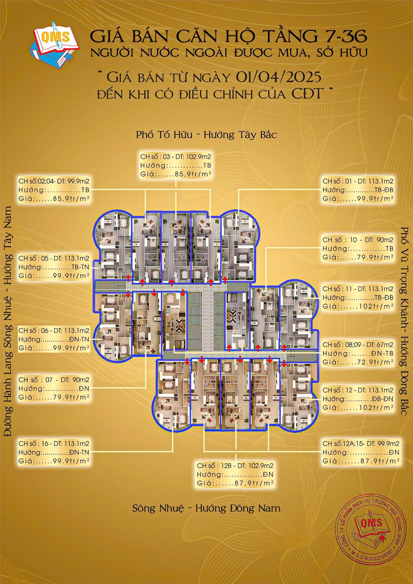 Mở bán căn hộ cao cấp tại chung cư QMS TOP TOWER - TÓ HỮU - Ảnh 1