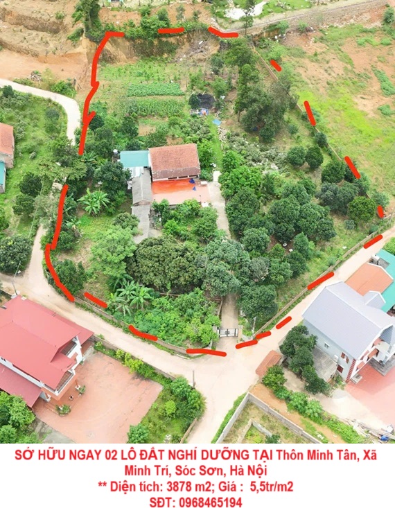 SỞ HỮU NGAY 02 LÔ ĐẤT NGHỈ DƯỠNG TẠI Thôn Minh Tân, Xã Minh Trí, Sóc Sơn, Hà Nội - Ảnh chính