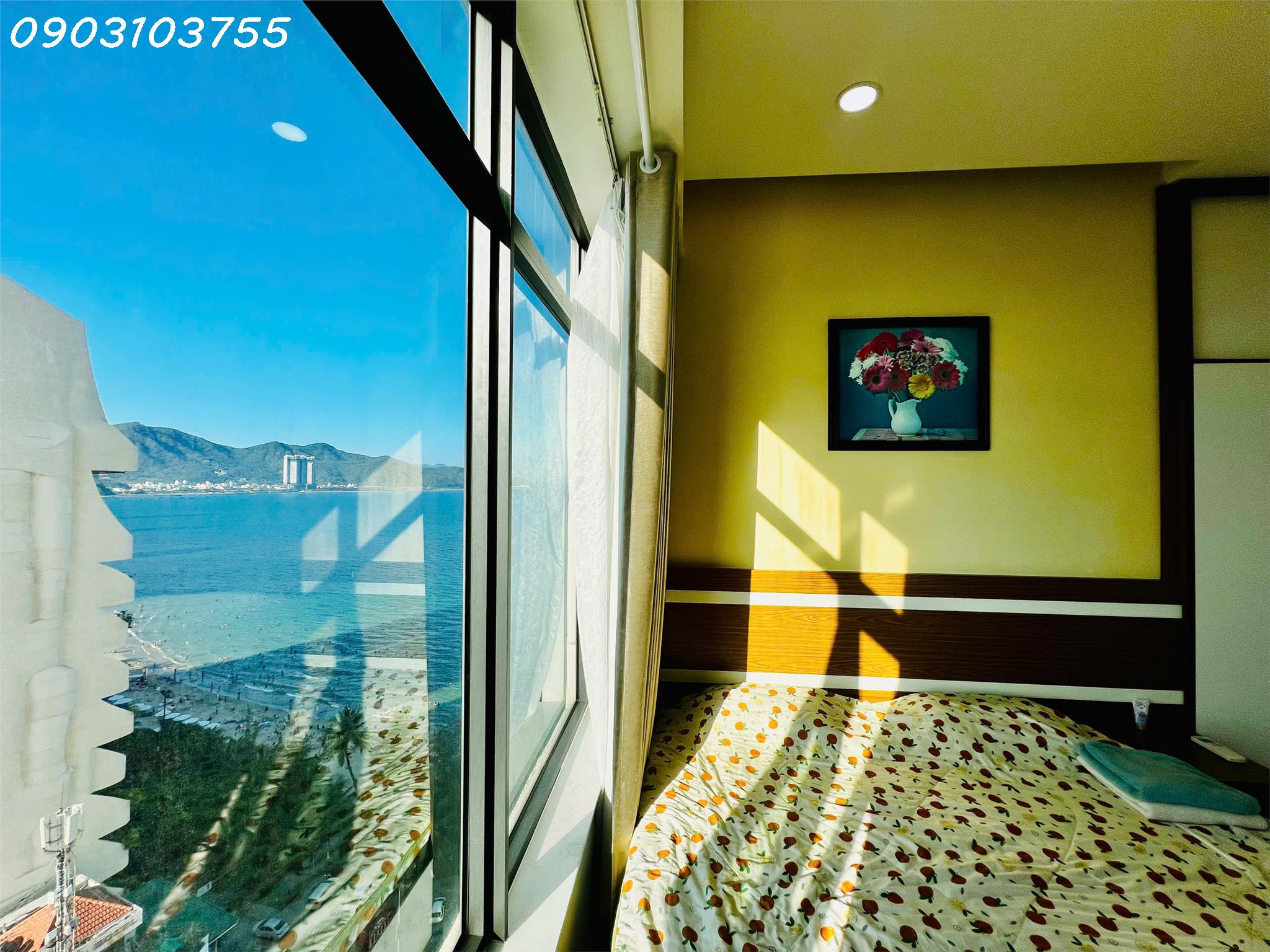(1726 1A) Cho thuê căn hộ biển rộng đẹp full nội thất, view phố biển Mường Thanh Viễn Triều - Ảnh 1