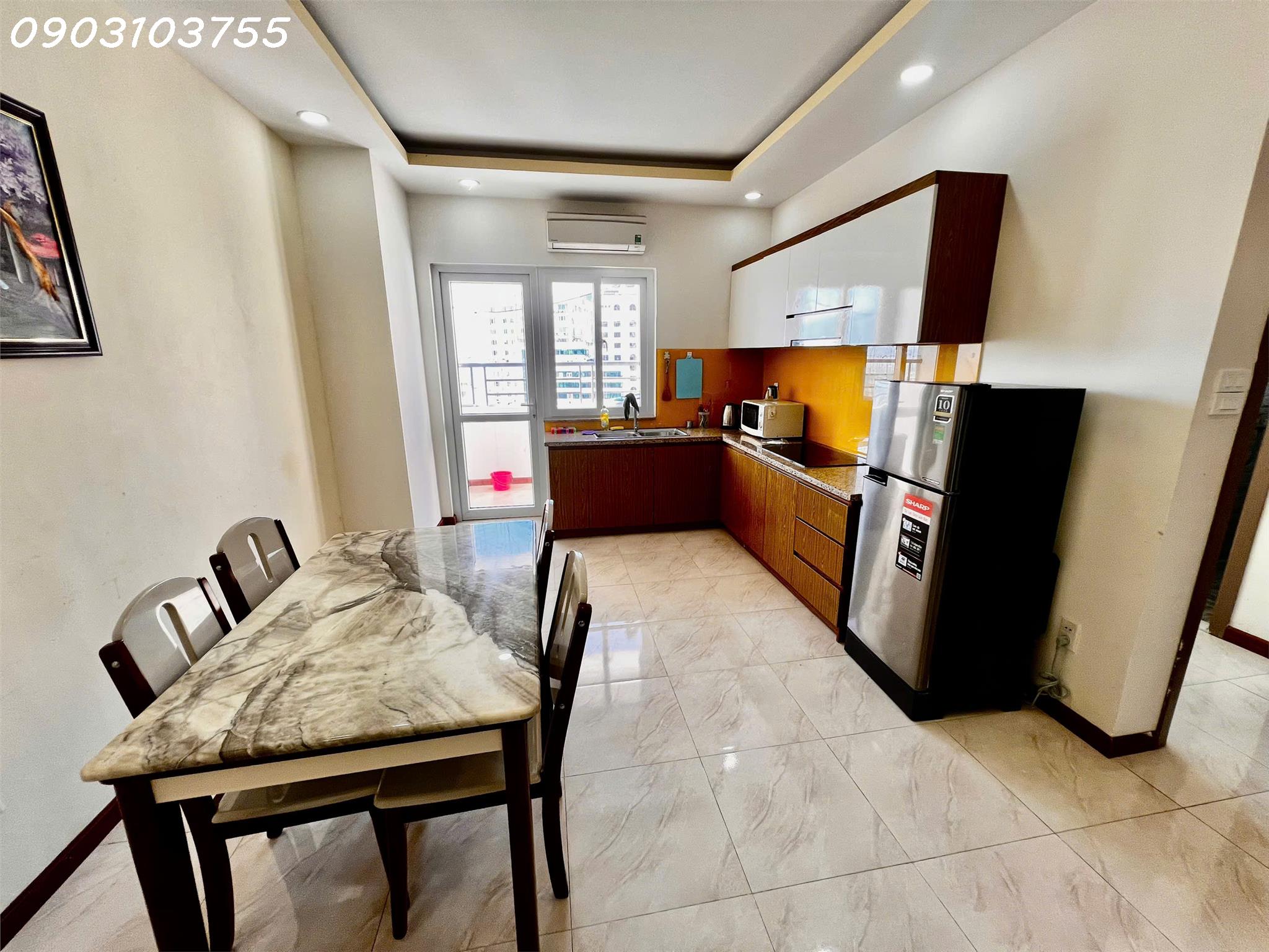 (1726 1A) Cho thuê căn hộ biển rộng đẹp full nội thất, view phố biển Mường Thanh Viễn Triều - Ảnh 4