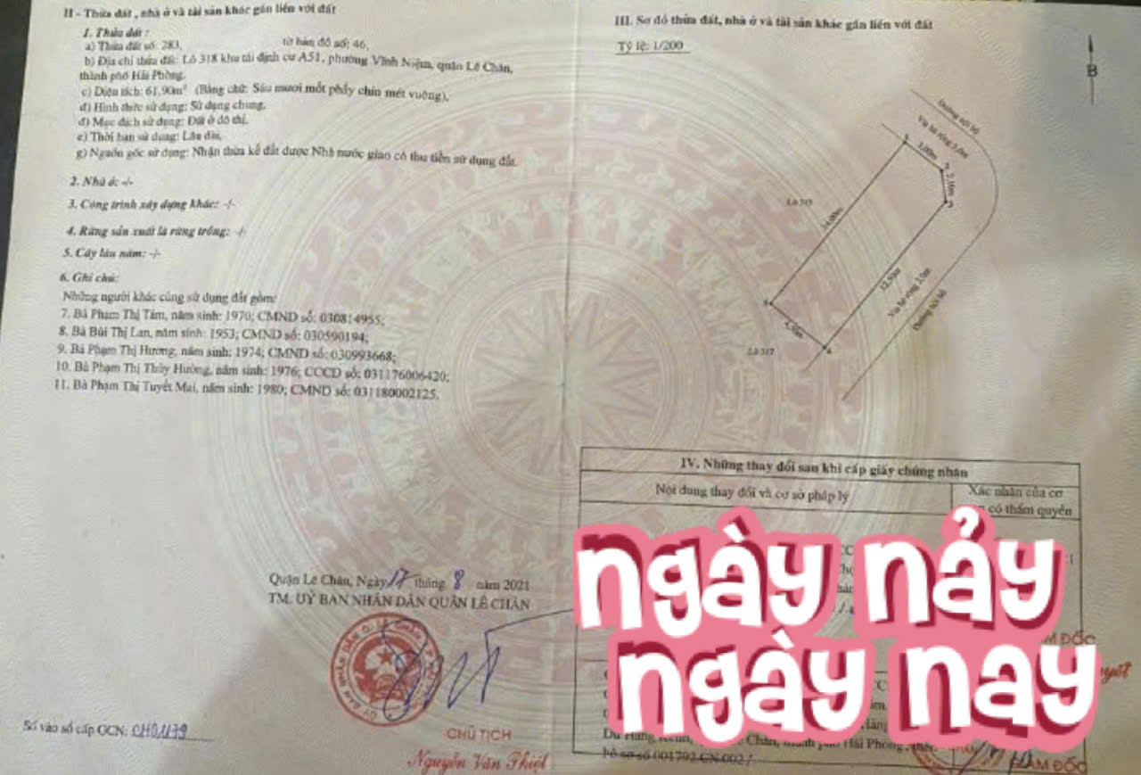 Đất lô góc 2 mặt tiền - Tái định cư A51 Vĩnh Niệm, Giá 5.45 tỉ - Ảnh 2