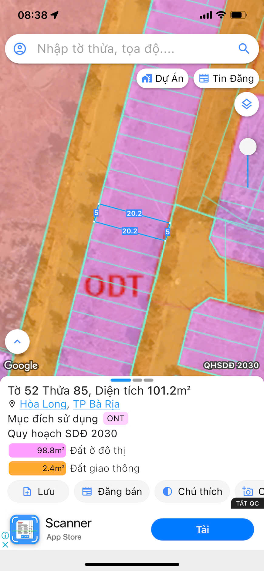 chủ bán 1 nền nhà 2mt trước sau hoà long tp bà rịa - Ảnh chính