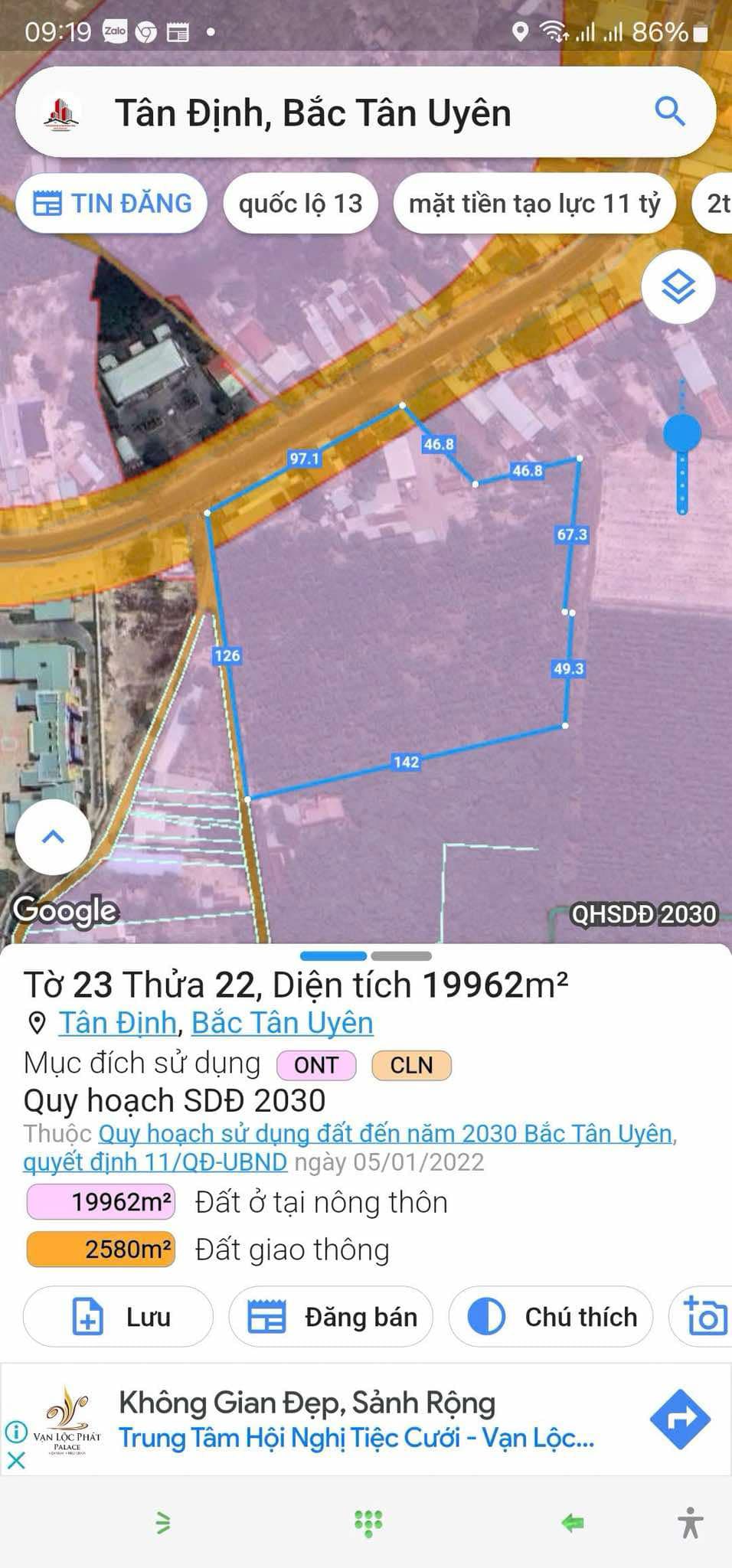 Cần tiền bán gấp đất tại Bắc Tân Uyên, Bình Dương - Ảnh 1