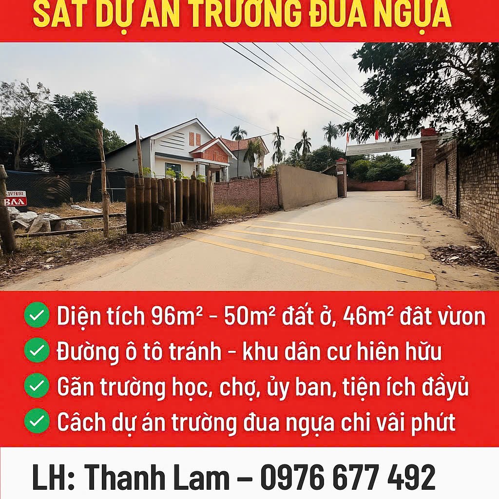 LÔ ĐẤT VÀNG SÁT DỰ ÁN TỶ ĐÔ- MUA NGAY KẺO LỠ 96M XUÂN DỤC-TÂN MINH. - Ảnh chính