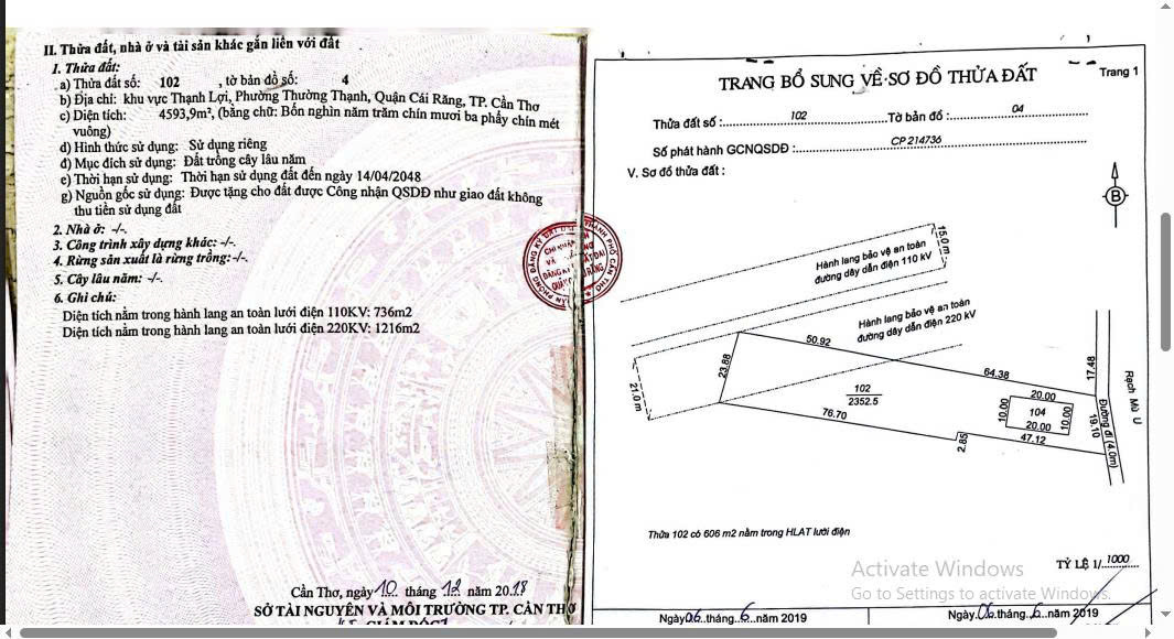 CHÍNH CHỦ CẦN BÁN GẤP ĐẤT MẶT TIỀN TẠI THẠNH LỢI,TRƯỜNG THẠNH, CÁI RĂNG, CẦN THƠ - Ảnh 3
