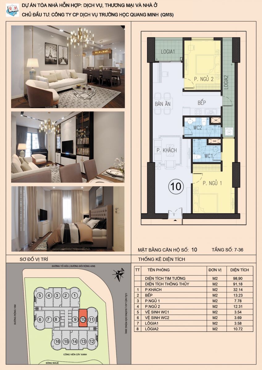 QMS Top Tower Tố Hữu - Nhà hợp phong thủy – Đời vượng an khang - Ảnh chính