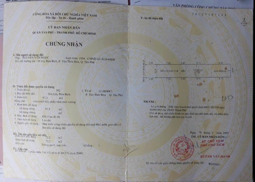 BÁN NHÀ MẶT TIỀN LŨY BÁN BÍCH – ĐANG KINH DOANH PHỞ – TÂN PHÚ - Ảnh 1